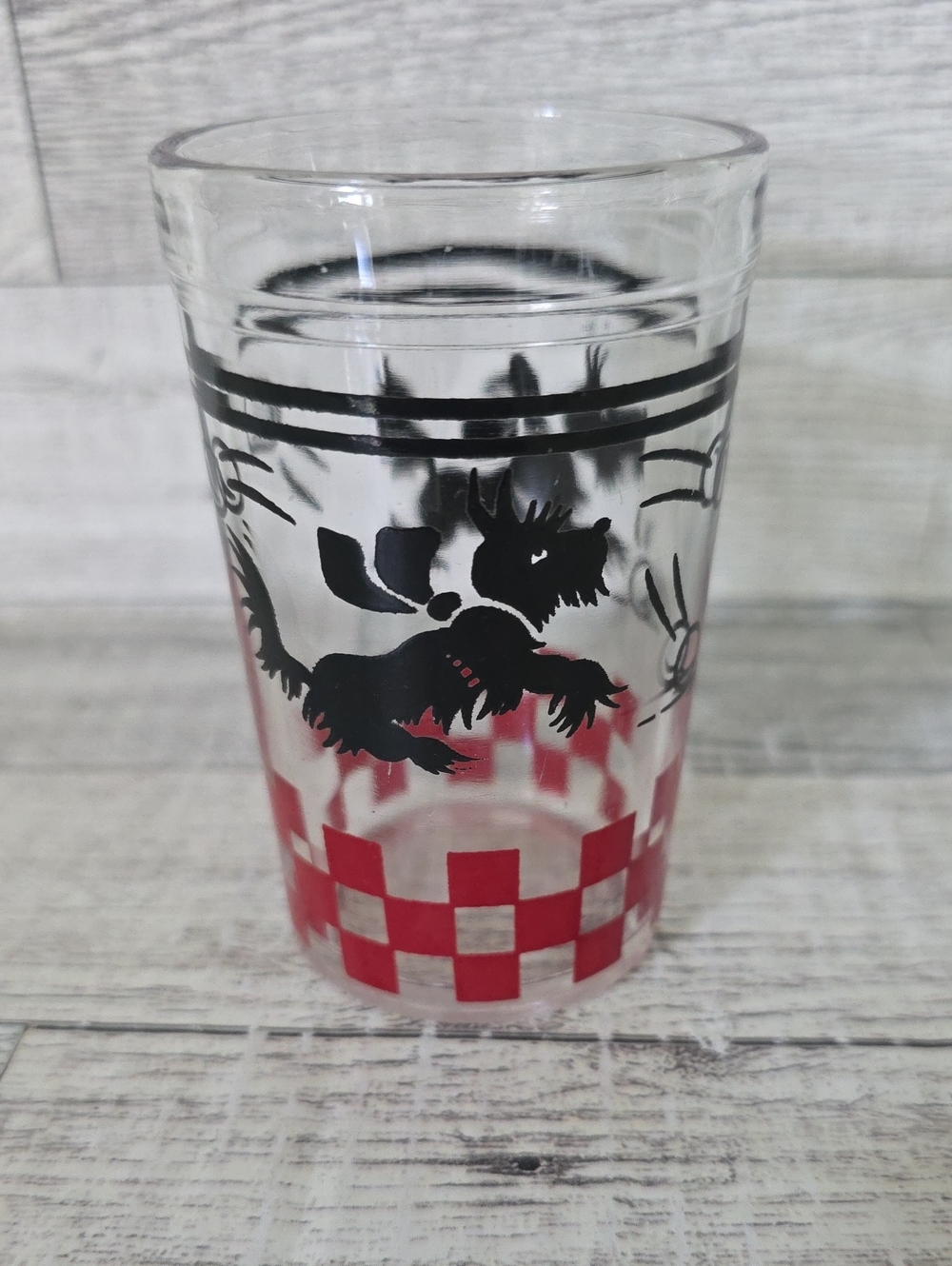 Vtg. Hazel Atlas Scottie Dog Juice Glass